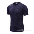 Ademend aangepaste mannen snel droge gym fitness t -shirt